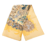 エルメス カレ90 L'Ile Deserte 無人島 スカーフ イエロー ブルー マルチカラー シルク レディース HERMES 【中古】